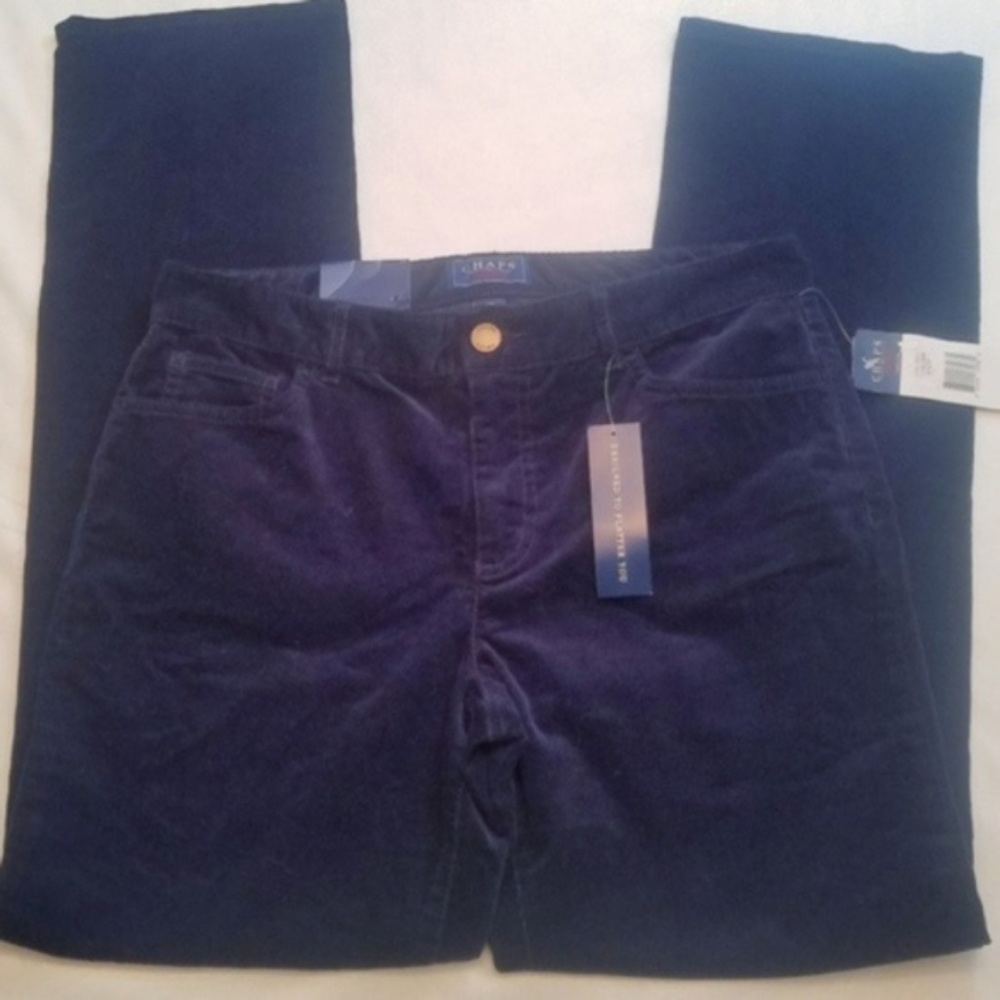 Chaps Straight Leg Pants, Dark Blue, NWT